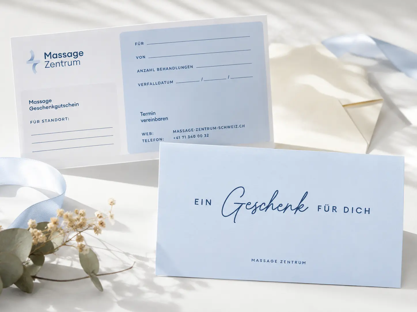 Massage-Gutschein für eine Behandlung im Massage Zentrum Liechtenstein